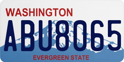 WA license plate ABU8065
