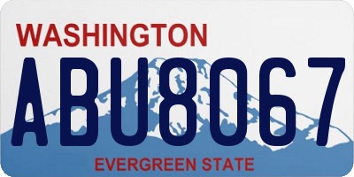 WA license plate ABU8067