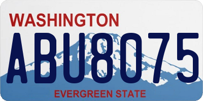 WA license plate ABU8075