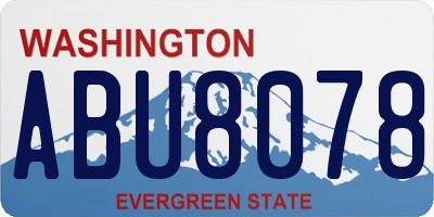 WA license plate ABU8078
