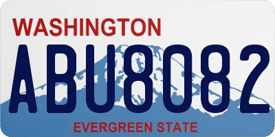 WA license plate ABU8082