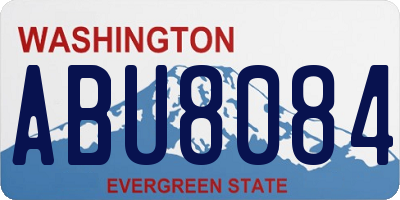 WA license plate ABU8084