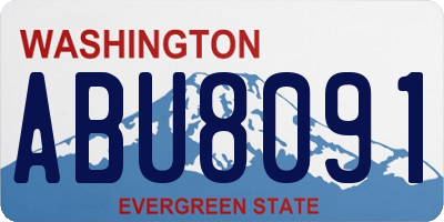 WA license plate ABU8091