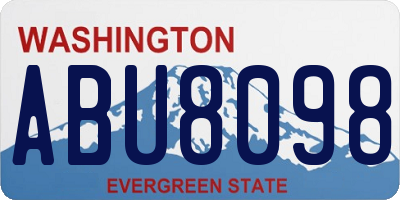 WA license plate ABU8098