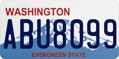 WA license plate ABU8099