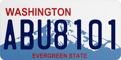 WA license plate ABU8101