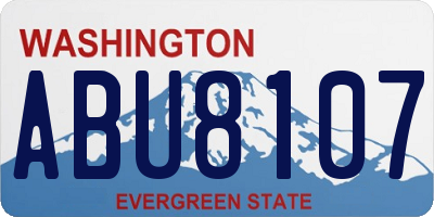 WA license plate ABU8107
