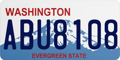 WA license plate ABU8108
