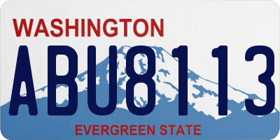 WA license plate ABU8113