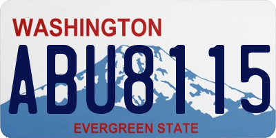WA license plate ABU8115