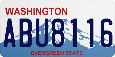 WA license plate ABU8116