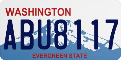 WA license plate ABU8117