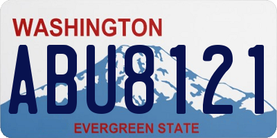 WA license plate ABU8121
