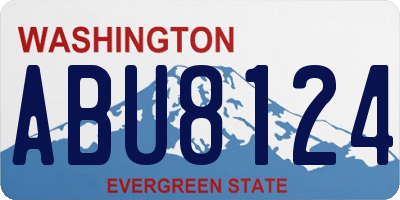 WA license plate ABU8124