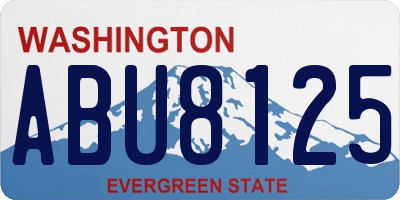 WA license plate ABU8125