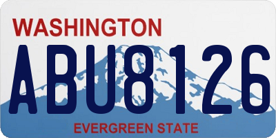 WA license plate ABU8126