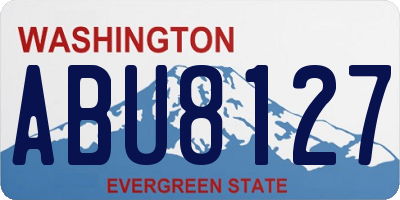 WA license plate ABU8127