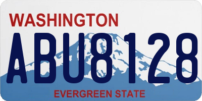 WA license plate ABU8128