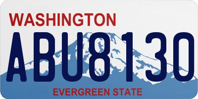 WA license plate ABU8130