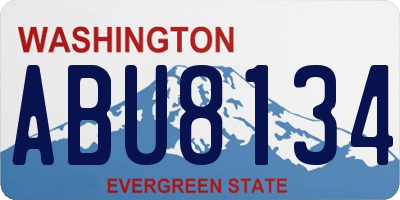 WA license plate ABU8134