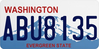 WA license plate ABU8135