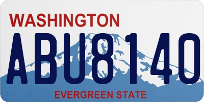 WA license plate ABU8140