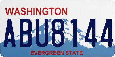 WA license plate ABU8144