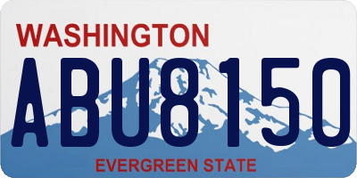 WA license plate ABU8150
