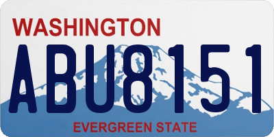 WA license plate ABU8151
