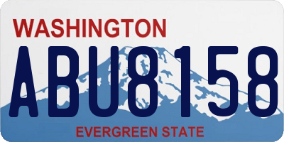 WA license plate ABU8158
