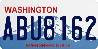 WA license plate ABU8162