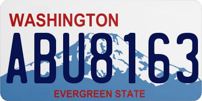 WA license plate ABU8163
