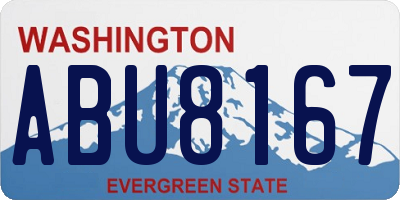 WA license plate ABU8167