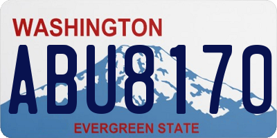 WA license plate ABU8170