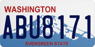 WA license plate ABU8171