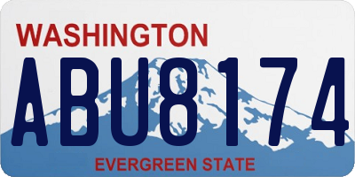 WA license plate ABU8174