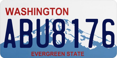 WA license plate ABU8176