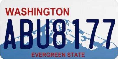 WA license plate ABU8177