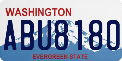 WA license plate ABU8180