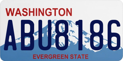 WA license plate ABU8186