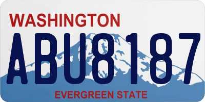 WA license plate ABU8187