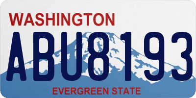 WA license plate ABU8193