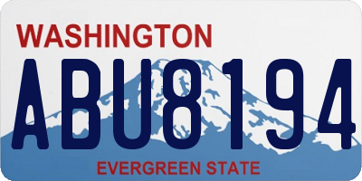 WA license plate ABU8194