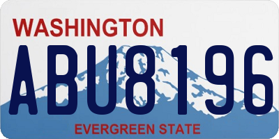 WA license plate ABU8196
