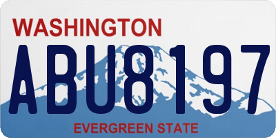 WA license plate ABU8197
