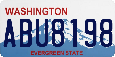 WA license plate ABU8198