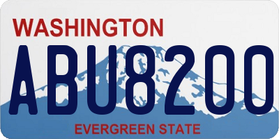 WA license plate ABU8200