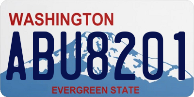 WA license plate ABU8201