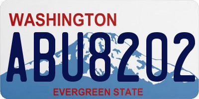WA license plate ABU8202
