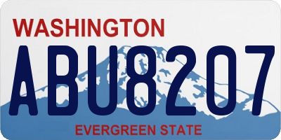 WA license plate ABU8207